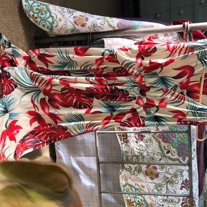 Tropical print dress